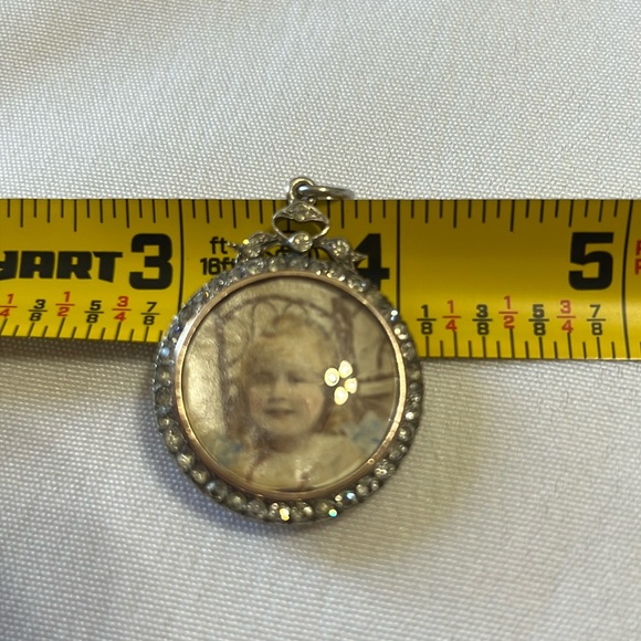 Antique Edwardian 900 Silver Double Side Portrait Locket Pendant - Picture 6 of 16